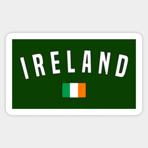 Ireland with Flag Sticker by SeattleDesignCompany